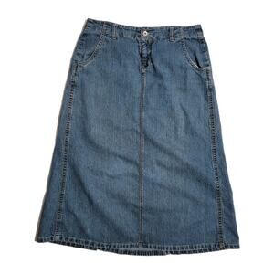Cato Denim Midi Skirt Women’s Plus Size 16 A-Line Teachercore Cottagecore Casual